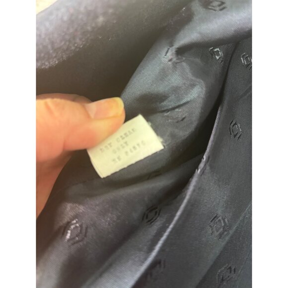 Abercrombie And Fitch Womens Vintage Wool Navy Blazer With Engraved Button And P - Picture 13 of 15